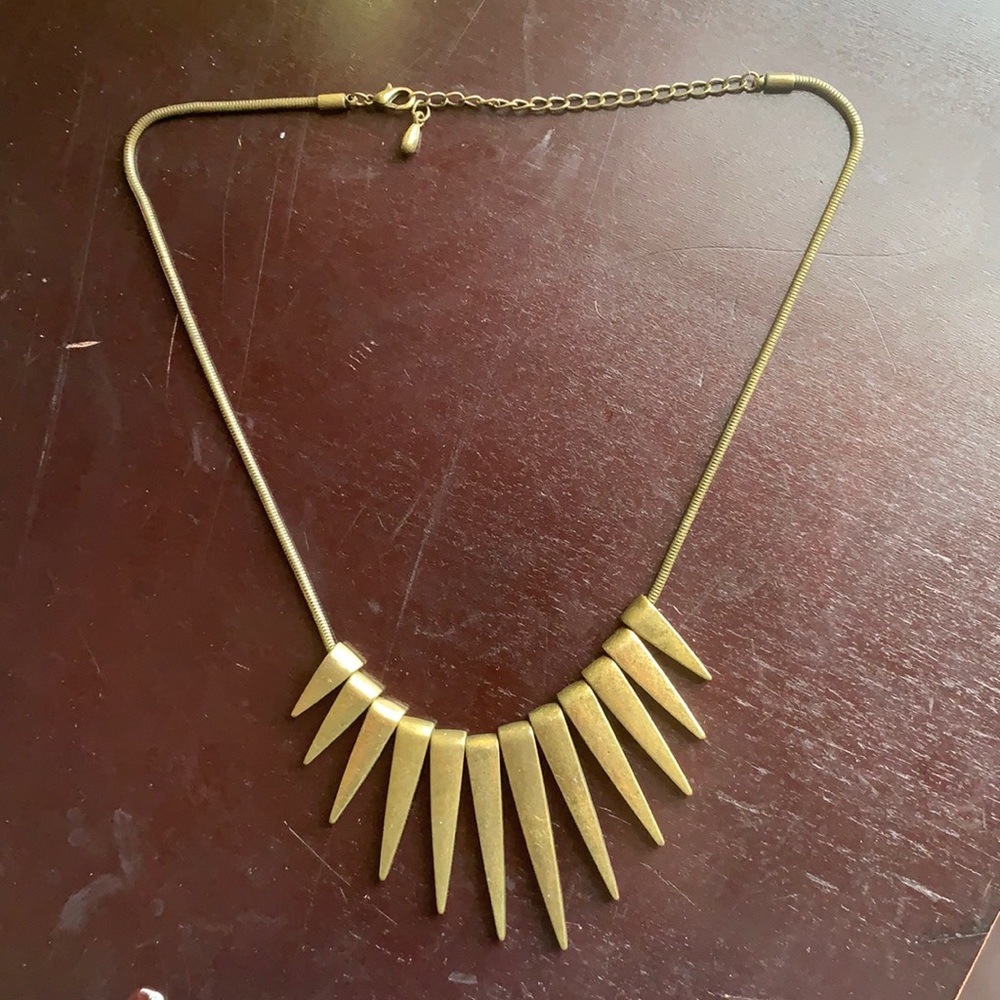 Bronze Gold Triangle Necklace